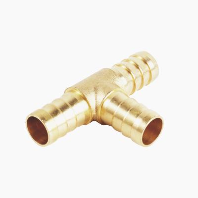 China Free Barb Tubing Pipe Fittings Lead T Type Brass Pipe 3 Way Fitting Tee For Water Supply Equal Equal for sale