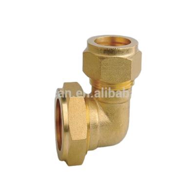 China Connect Pipes Connect Pipes Brass Pipe Compression 90 Degree Elbow Contact Copper Pipe for sale