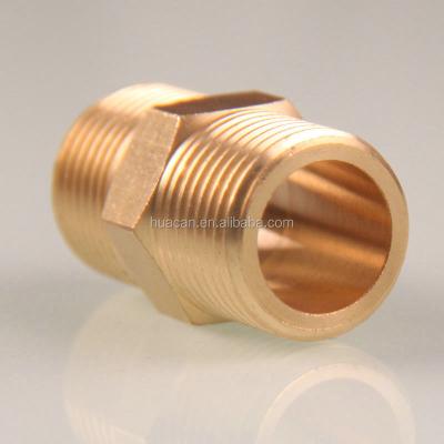 China Male Hex Brass Male Nipple Long for sale