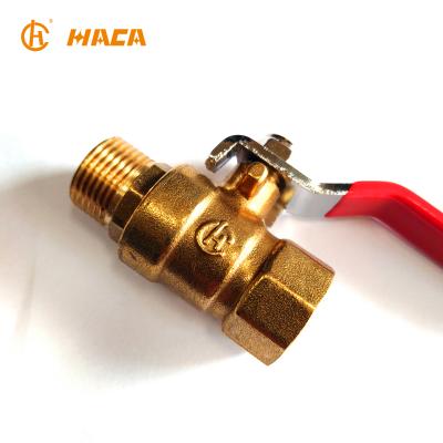 China General factory supply general brass male and female pipe fitting ball valve for water gas for sale