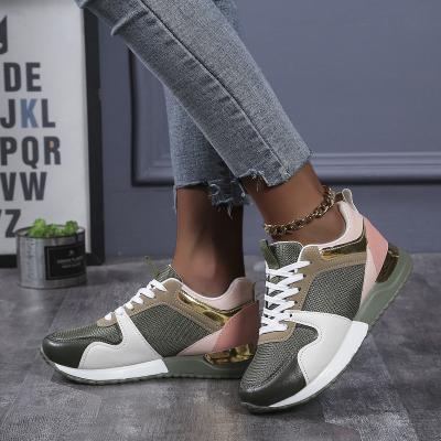 China Lightweight Sneakers Women Shoes Women Casual Mesh Light Breathable Female Lace Up Flats Ladies Shoes for sale