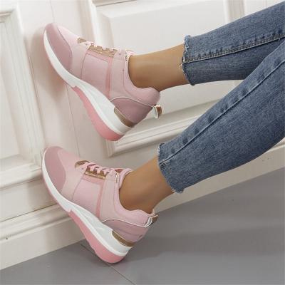 China Light Spring Autumn Sneakers Flats Shoes Women Breathable Air Mesh Ladies Outdoor Walking Shoes for sale