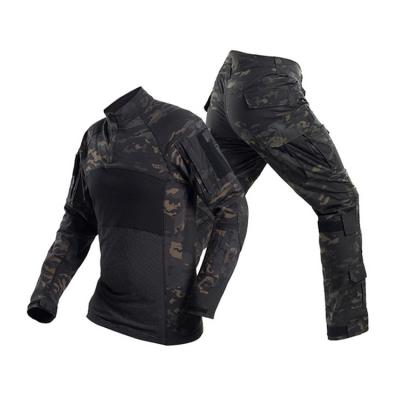 China Black Camouflage Uniform Long Sleeve Frog Anti-Static Uniform Suit Top Selling Frog Tactical Suits for sale