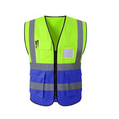 China Custom Made Multi Vest Work Vest High Visible LED Pocket Mesh Vest Safety Reflective Safety Vest With Pockets for sale