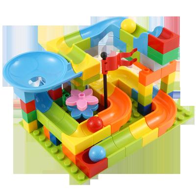 China Building Toy 106PCS Marble Race Run Compatible Building Blocks Head Slide Blocks Kids Building Block Set for sale