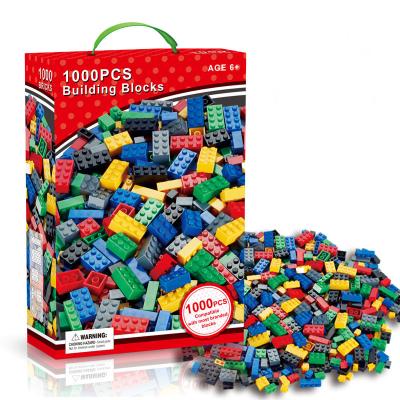 China Building Toy Eco-friendly ABS Plastic Assemble Building Blocks Set 1000pcs Kids Educational Building Blocks for sale