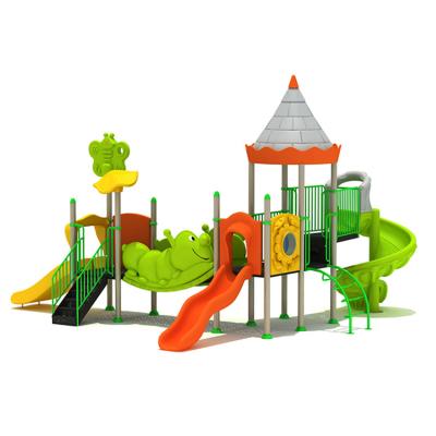 China Sports& Entertainment Kids Playground Outdoor Plastic Commercial Backyard Plastic Slide Kids Playground Slides Equipment for sale