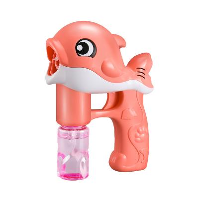 China Hot Selling Cartoon Bubble Toy Eco-friendly Material Automatic Guns Plastic Toy Guns For Kids With Light for sale