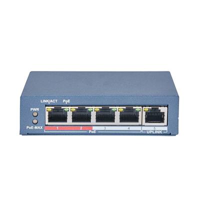 China Original New POE DS-3E0105P-E(B) 4 Unmanaged Port Fast Ethernet POE Switch 4X 10/100Mbps PoE Left and 1X 10/100Mbps RJ45 port for sale