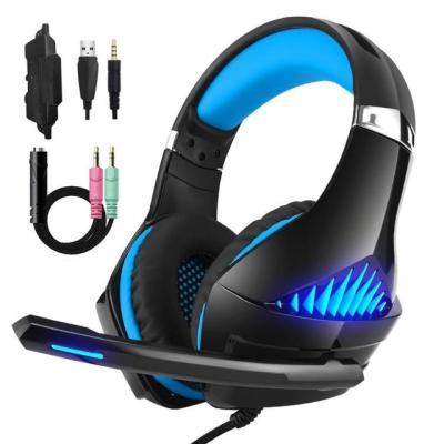 China GM-5 Gaming Earphone Gaming Headset Bass Surround Noise Canceling Over Ear LED Light Stereo Earphones With MIC for sale