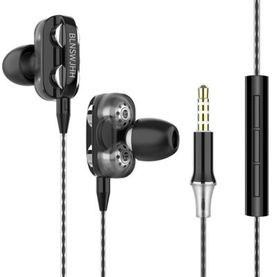 China In-Ear Stereo Cable By 3.5mm Cable Earbuds High Bass Sport Headset In Stock Earphone Earbud Dual Drive for sale