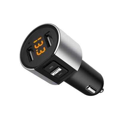 China USB C26S CAR CHARGER Dual Car Handsfree Fast Charger MP3 Player USB Car Wireless Charger For Phone Fm Transmitter for sale