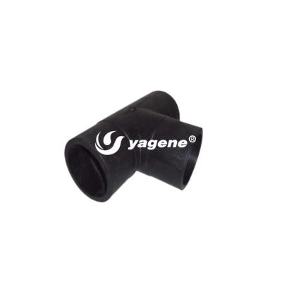 China PE100 YAGENE water pipe price fitting names pipe 3 way wire street pe pipe elbow coupling plastic black fusion jointed for sale