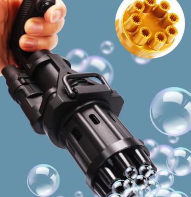 China 2021 Hot Sale Outdoor Toy Gun Soap Bubbles Gatling Toys Machine Kids Burbujas Bubble Gun Machine For Kid for sale