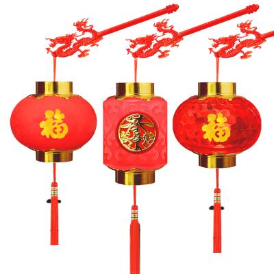 China Children's Toys Traditional Chinese New Year Festival Plastic Mini Red Led Lantern Decoration for sale