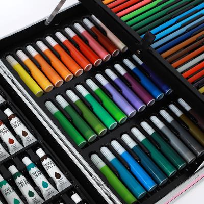 China High Quality 168pc Watercolor Pen Set Children's School Supplies Painting Box Set Stationery Aluminum 61 Gift Box for sale