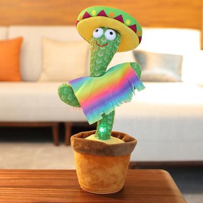 China Sing 2021 hot selling cactus dancing toys recording plush Toy Electric Dancing Singing Cactus for sale