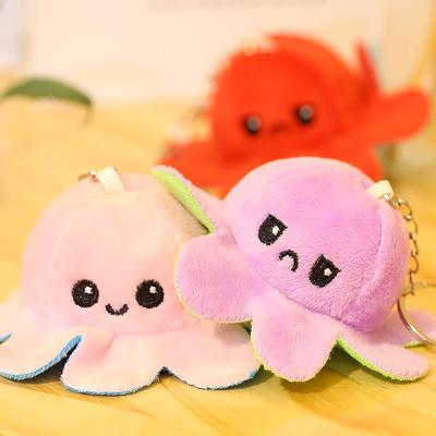 China Styles and Colors are Randomly Matched Reversible Octopus Plush Key Chain Flip Pulpo Octopus Plush Double Sided Keychain Octopus Pendent Cuddly Toys for sale