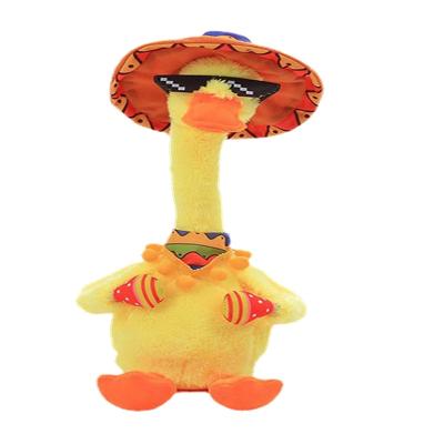 China Sing Duck Electronic Plush Toys Duck Smart Singing Dance Mexico Rehearsal Plush for sale