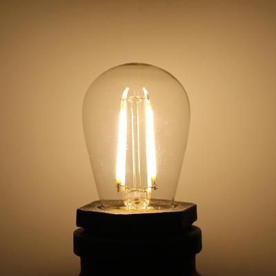 China 220v 2W E27 S14 Filament Residential Vintage Edison Glass Shell Led Bulbs for sale