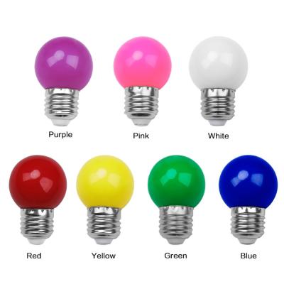 China Residential Colorful LED Light Bulbs 1W E27 G45 Light Bulbs For Halloween Bedroom for sale