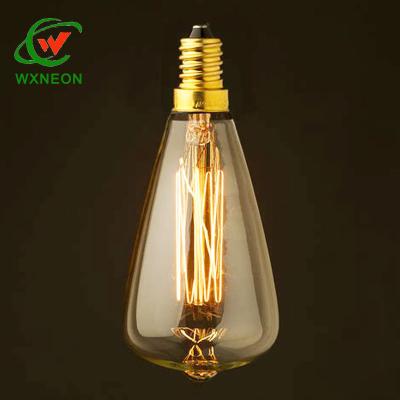 China ST48 Cafe Bar Decoration Fairy Edison Bulb 40w 60w Copper Ambient Light for sale