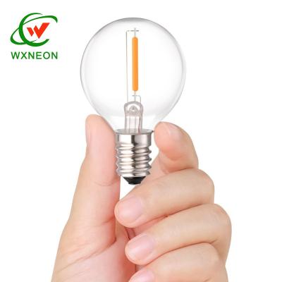 China Residential 0.5W E12 Base G40 Led Filament Globe Ball Light Bulbs for sale