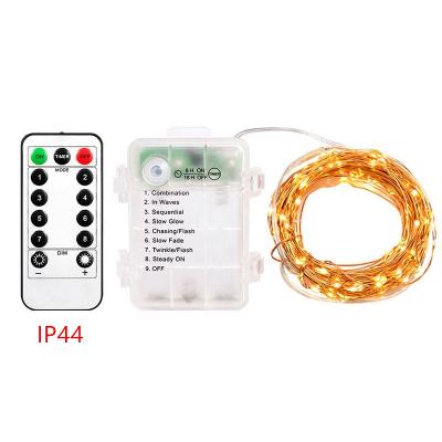 China Remote Control Battery Operated Led String Light Holiday LED Copper Wire String Light for sale