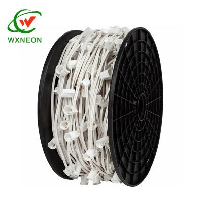 China White Spool 500ft 12inch Reel Christmas C7 Plug Spacing String Light For Patio String Lights for sale