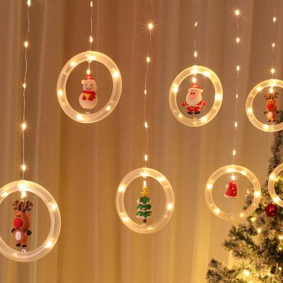 China Battery Hanging LED Ring Fairy Lights Christmas Garden Lights Indoor Decoration for sale