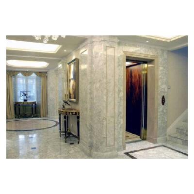 China Contemporary LUXURY CE SIDE OPENING REFLECT GOLD MANUAL DOOR CUSTOMIZED PASSENGER ELEVATOR HOME RESIDENTIAL ELEVATOR for sale