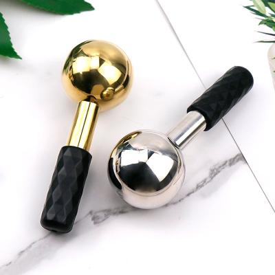 China Spherical Face Massage Ice Wave Ball Stainless Steel Beauty Ice Wave Ball Antifreeze Massager for sale