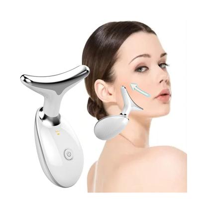 China Skin Rejuvenation Surprise Price ABS PC Face Neck Massager Lifting Skin Tightening Massager Ultrasonic Vibrating Au for sale