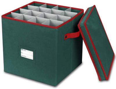 China 64 Standard Sustainable Holiday Ornament Rack Christmas Storage Box for sale