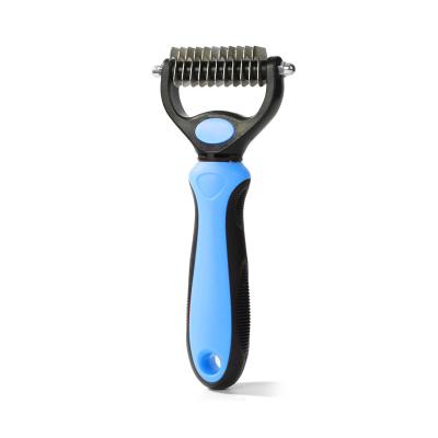 China 2020 Amazon New Viable Release Pet Cleaning Tool 2 in 1 Pet Comb Combining Open Knot Hair and Removal Hair Comb for sale