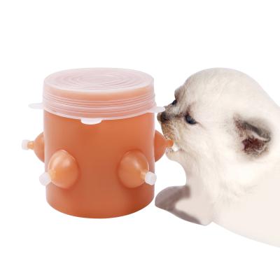 China 2021 New Pet Baby Cat Miracle Nipple Feeder Pet Milk Feeder Silicone Programmable Nipple for sale