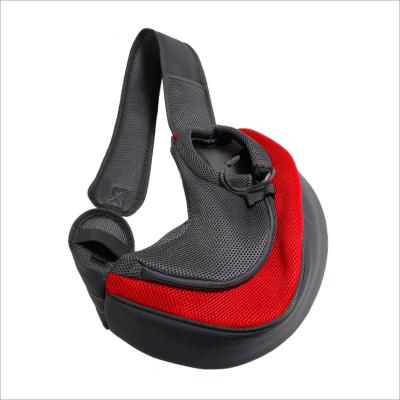 China Durable Dog Sling Carrier Breathable Mesh Travel Safe Sling Bag Carrier For Dogs Cats for sale