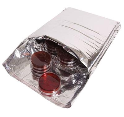 China Lightweight Compressed Insulated Aluminum Foil Thermal Pouches Self Inflating Thermal Wraps For Food Delivery 72 Hours for sale