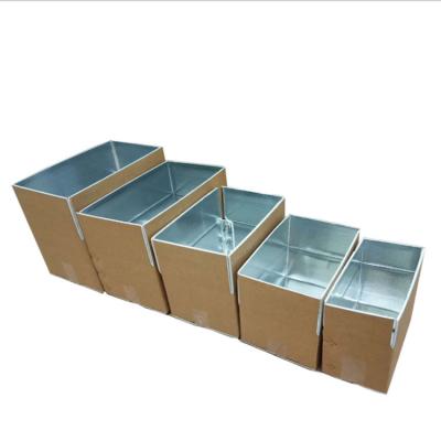 China Waterproof Insulated Aluminum Foil Foam Cardboard Delivery Box For Meat Seafood Vegetable Chocolate And Medicine for sale