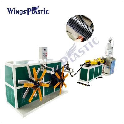 China PP PE PVC PA Single Wall Corrugated Electrical Conduit Protective Sheath Pipe Extruder for sale