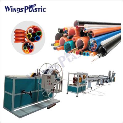 中国 Plastic HDPE Single Wall Corrugated Optic Duct Pipe Cod Pipe Making Machine Extrusion Line 販売のため