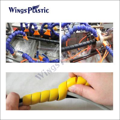 China PA-Spiralen-Verpackungs-Schutz-Hose Pipe Extruder-Maschine des PET-pp. mit einzelnem Schraubenzieher zu verkaufen