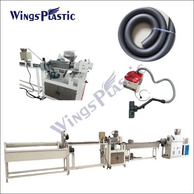 China Kunststoffstaubsauger EVA PE Spiral Wellschlauch Extruder Herstellungsmaschine/Schwimmbad Spiral Rohr Schlauch Extrusion Produktionslinie zu verkaufen