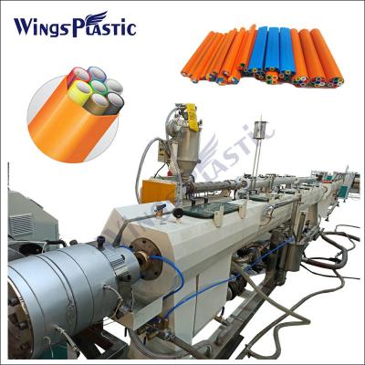 China Plastic PE HDPE Microduct Pipe Hose Extrussion Production Line Micro-duct Tube Bundles Communication Pipe Extruders Making Machine for sale