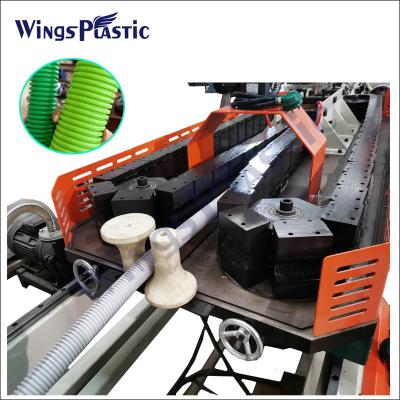 China Plastic Hdpe Pp Polyethylene Corrugated Pipe Extruder Machine Single Screw for sale