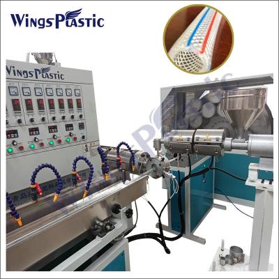 China Plastic PVC tuinvezel gevlochten PVC slangbuis Extrusie maken machine lijnen Te koop