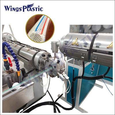 China Plastic PVC Fiber Reinforced Soft Garden Pipe Making Machine Production Extrusion Line for sale