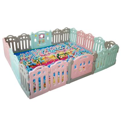 China Plastic Baby Playpen Security Barrier Pen Game Children Indoor Play Baby Safe Game Plastic Kids Playing Yard Game Pen for sale