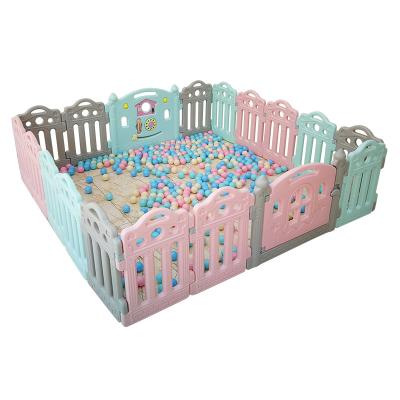 China Safe Indoor Space Plastic Baby Playpen Baby Play Yard Fence Kids Playpen Sefety for sale