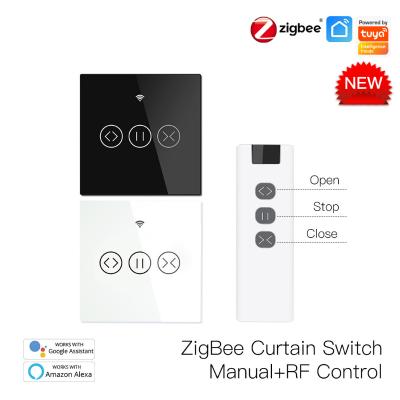 China Versatile Smart WiFi/ZigBee Curtain Switch Manual+RF+APP Control Works with Google Alexa Home for sale